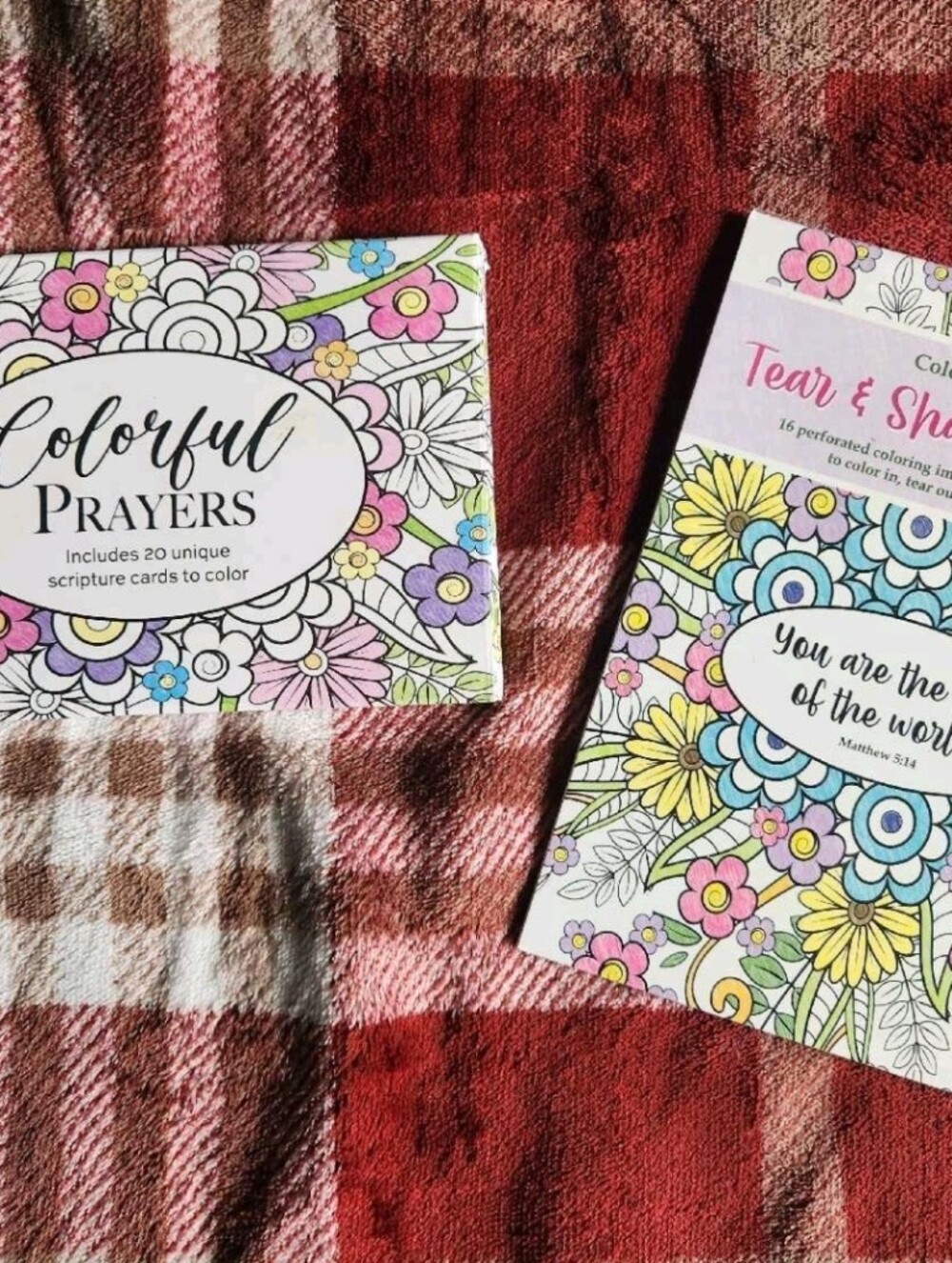 Coloring Card Set - Floral Pink Accent